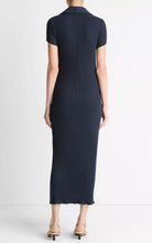 Ribbed Cotton-Blend Polo Dress-Dresses-Vince-Coastal Blue-XXS-Mercantile Portland