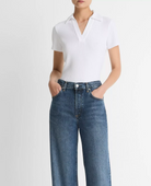 Ribbed Cotton-Blend Polo-Tops-Vince-Optic White-XXS-Mercantile Portland