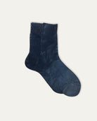 Ribbed Laminated Socks in Navy-Socks-Maria La Rosa-OS-Mercantile Portland