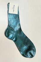 Ribbed Laminated Socks-Socks-Maria La Rosa-Forest Green-OS-Mercantile Portland