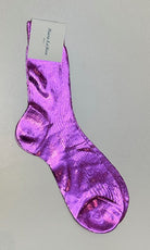 Ribbed Laminated Socks-Socks-Maria La Rosa-Fucshia-OS-Mercantile Portland