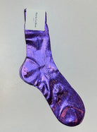 Ribbed Laminated Socks-Socks-Maria La Rosa-Violet-OS-Mercantile Portland