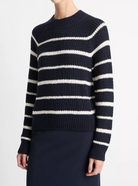 Ribbed Stripe Pullover-Sweaters-Vince-Pampas/Dark Peri-XXS-Mercantile Portland