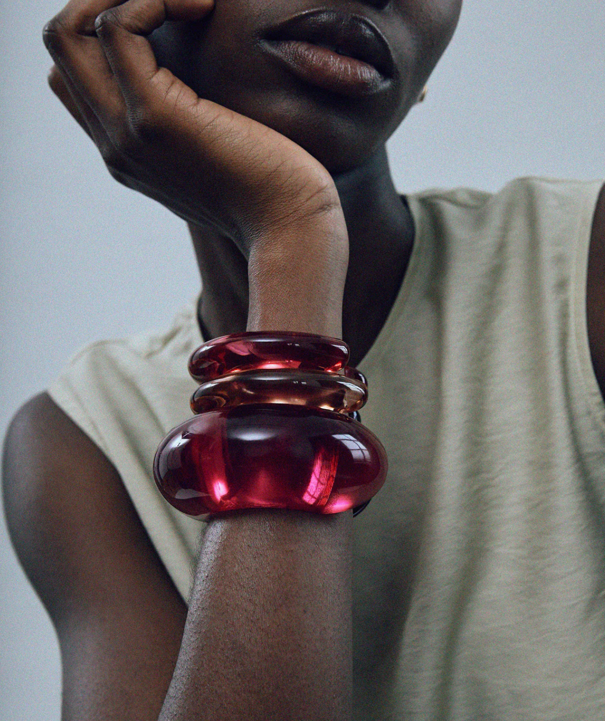 Ridge Cuff-Jewelry-Lizzie Fortunato-Magenta-OS-Mercantile Portland