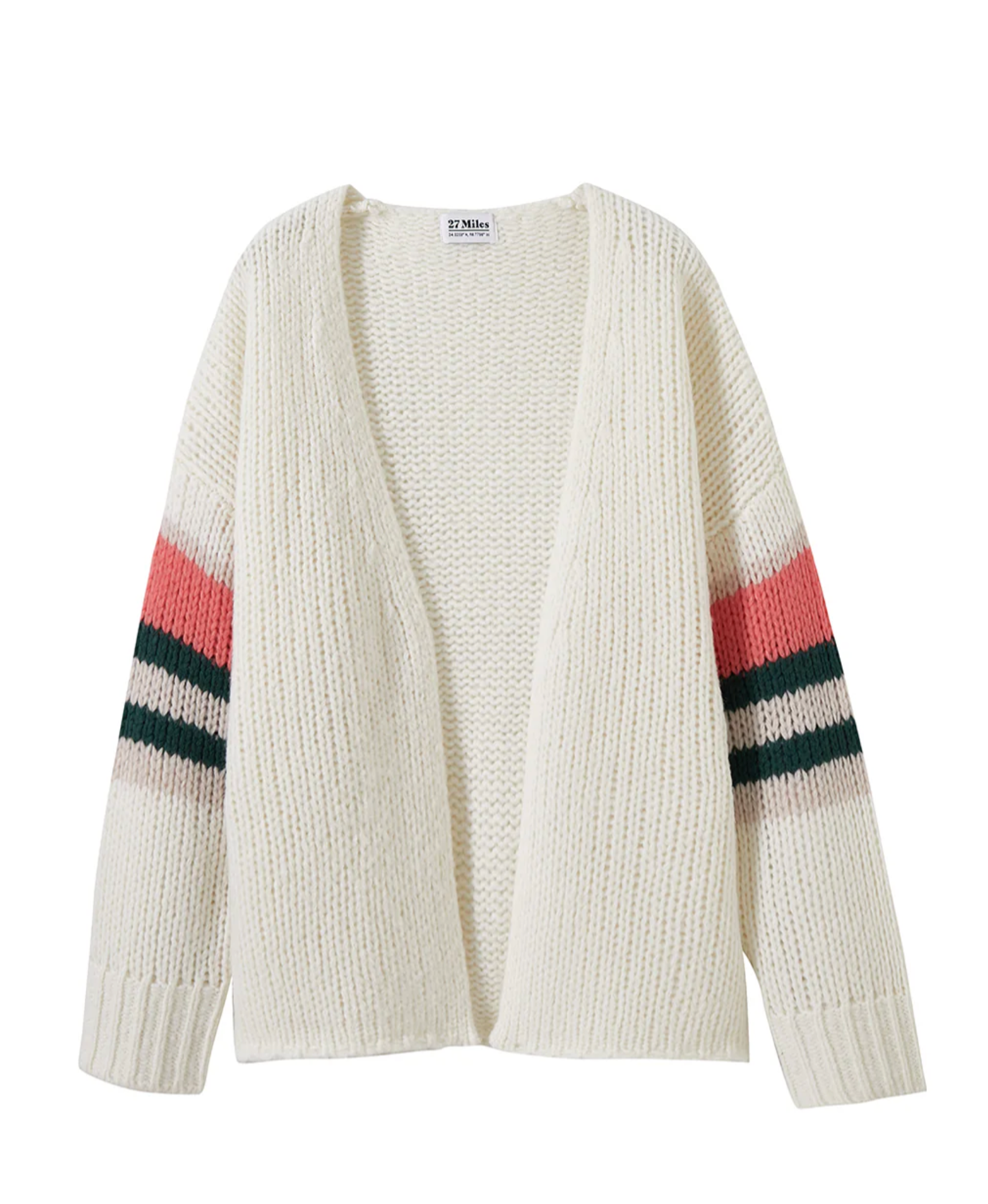 Rizzo Stripe Cardigan-Clothing-27 Miles-Cloud-XS-Mercantile Portland