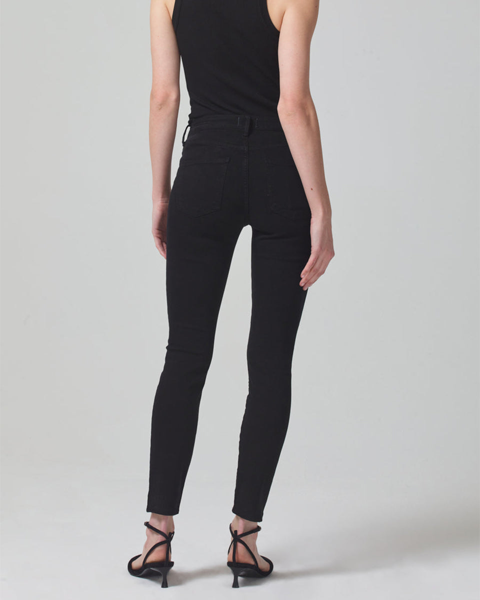 Rocket Ankle Mid Rise Skinny-Denim-Citizens of Humanity-Plush Black-24-Mercantile Portland