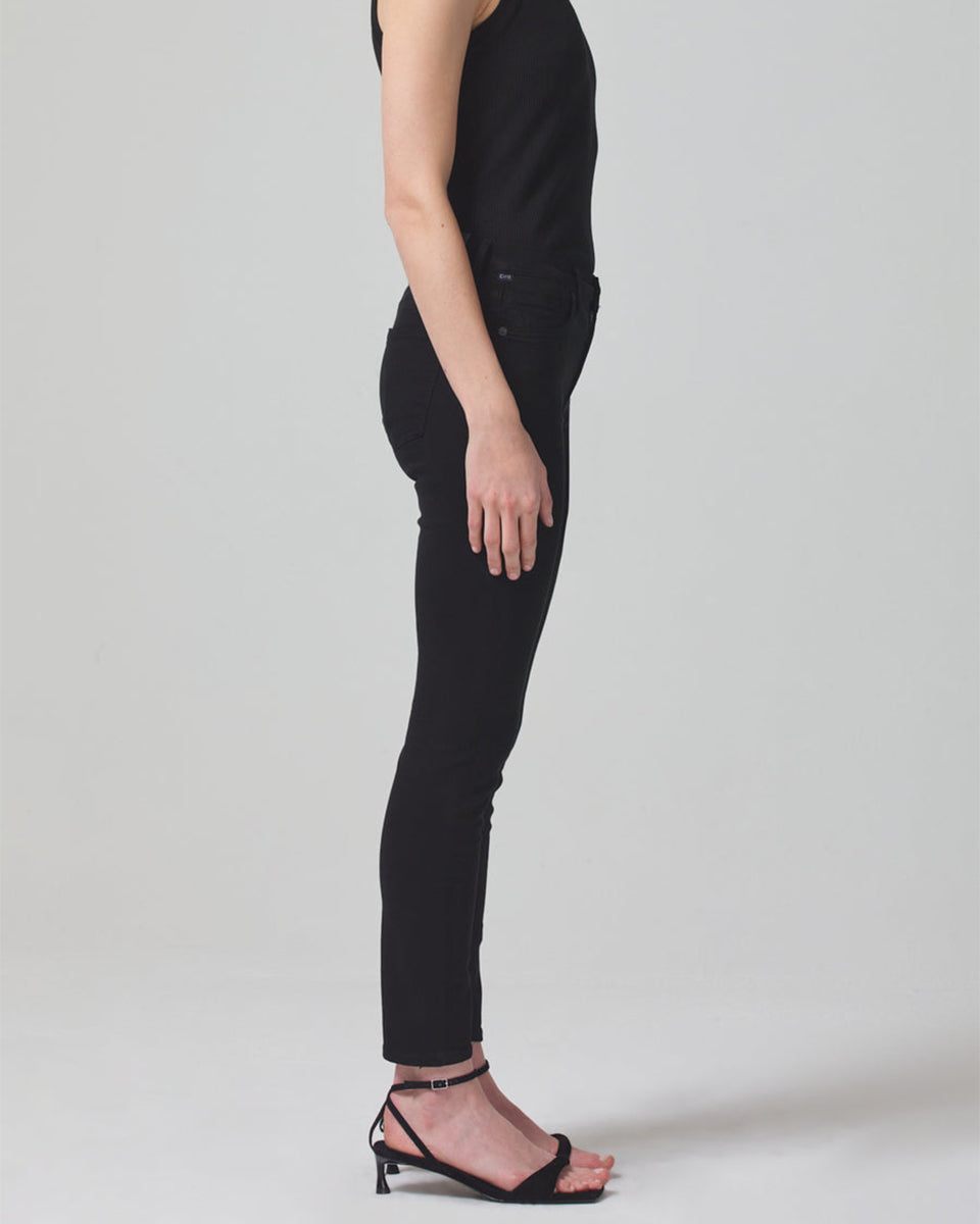 Rocket Ankle Mid Rise Skinny-Denim-Citizens of Humanity-Plush Black-24-Mercantile Portland