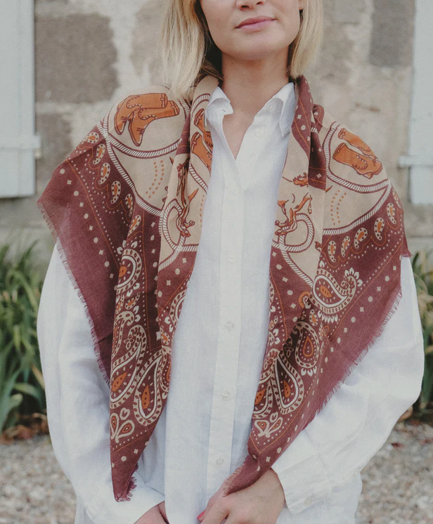 Rodeo Capuccino Scarf-Scarves and Wraps-Maison Lecomte-Capuccino-OS-Mercantile Portland