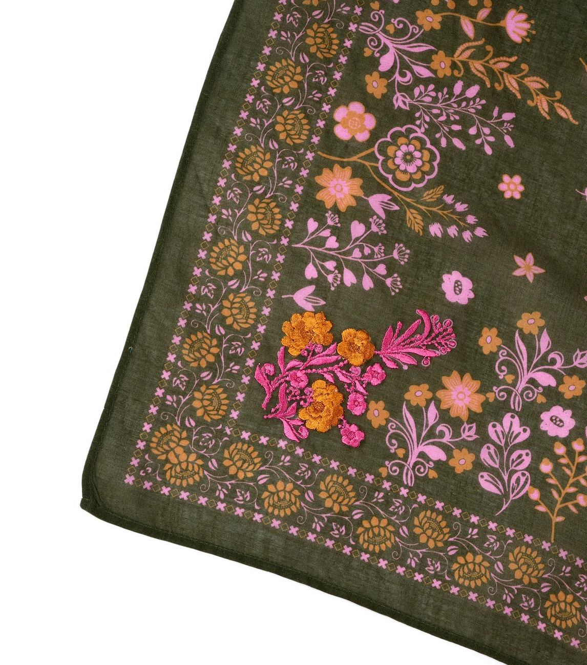 Rodeo Lassie Bandana-Scarves and Wraps-Mercantile Portland-Olive Blossoms-OS-Mercantile Portland