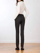 Romeo Straight Leg Flannerl Trouser in Charcoal-Pants-AVENUE MONTAIGN-Charcoal-0-Mercantile Portland