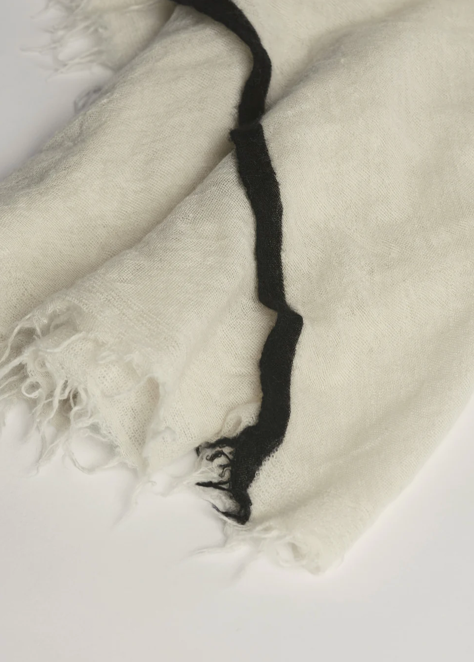 Rosa Cashmere Scarf-Scarves-Grisal-Black/White-OS-Mercantile Portland
