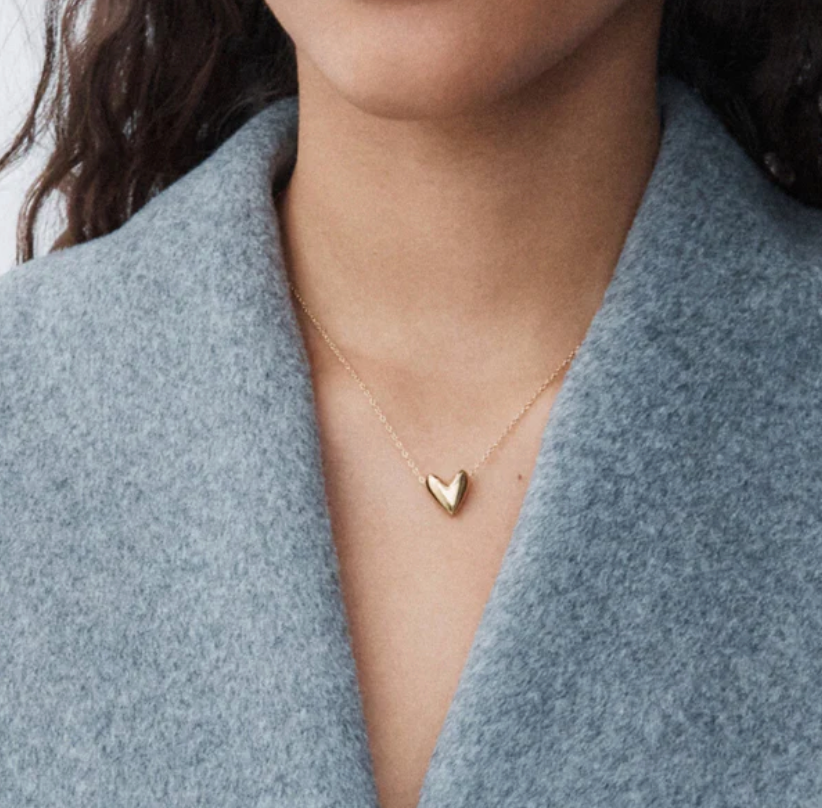 Roscida Heart Necklace in Gold Vermeil-Jewelry-Otiumberg-Gold-OS-Mercantile Portland