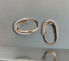 Roscida Pavé Oval Hoops-Jewelry-Otiumberg-Gold-OS-Mercantile Portland