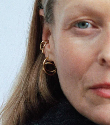 Round Spiralis Hoop Earring-Jewelry-Otiumberg-Gold-OS-Mercantile Portland