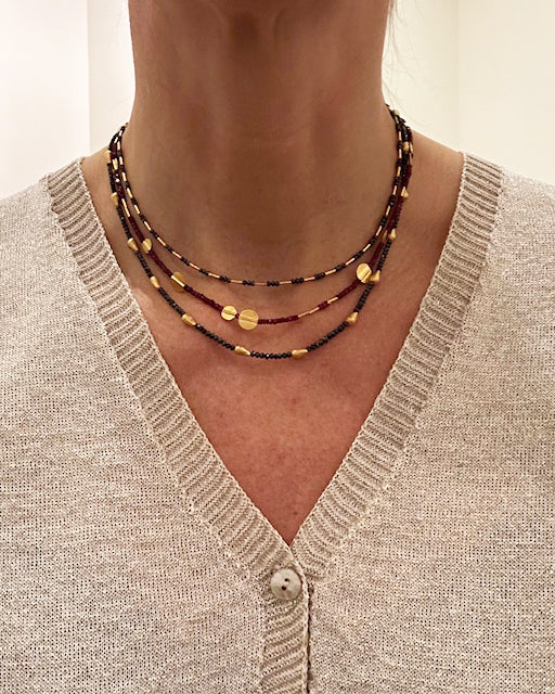 Ruby Bead Necklace-Accessories-Ara Collection-OS-Mercantile Portland
