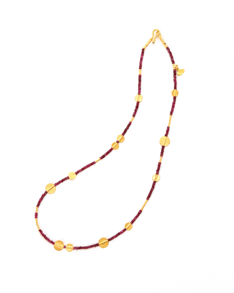 Ruby Bead Necklace-Jewelry-Ara Collection-OS-Mercantile Portland