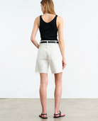 Russel Denim Short-Clothing-Nili Lotan-Cream-25-Mercantile Portland
