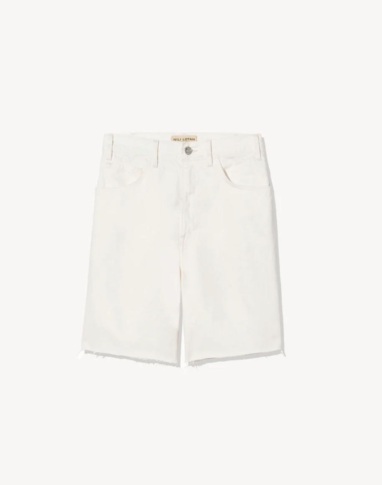 Russel Denim Short-Clothing-Nili Lotan-Cream-25-Mercantile Portland