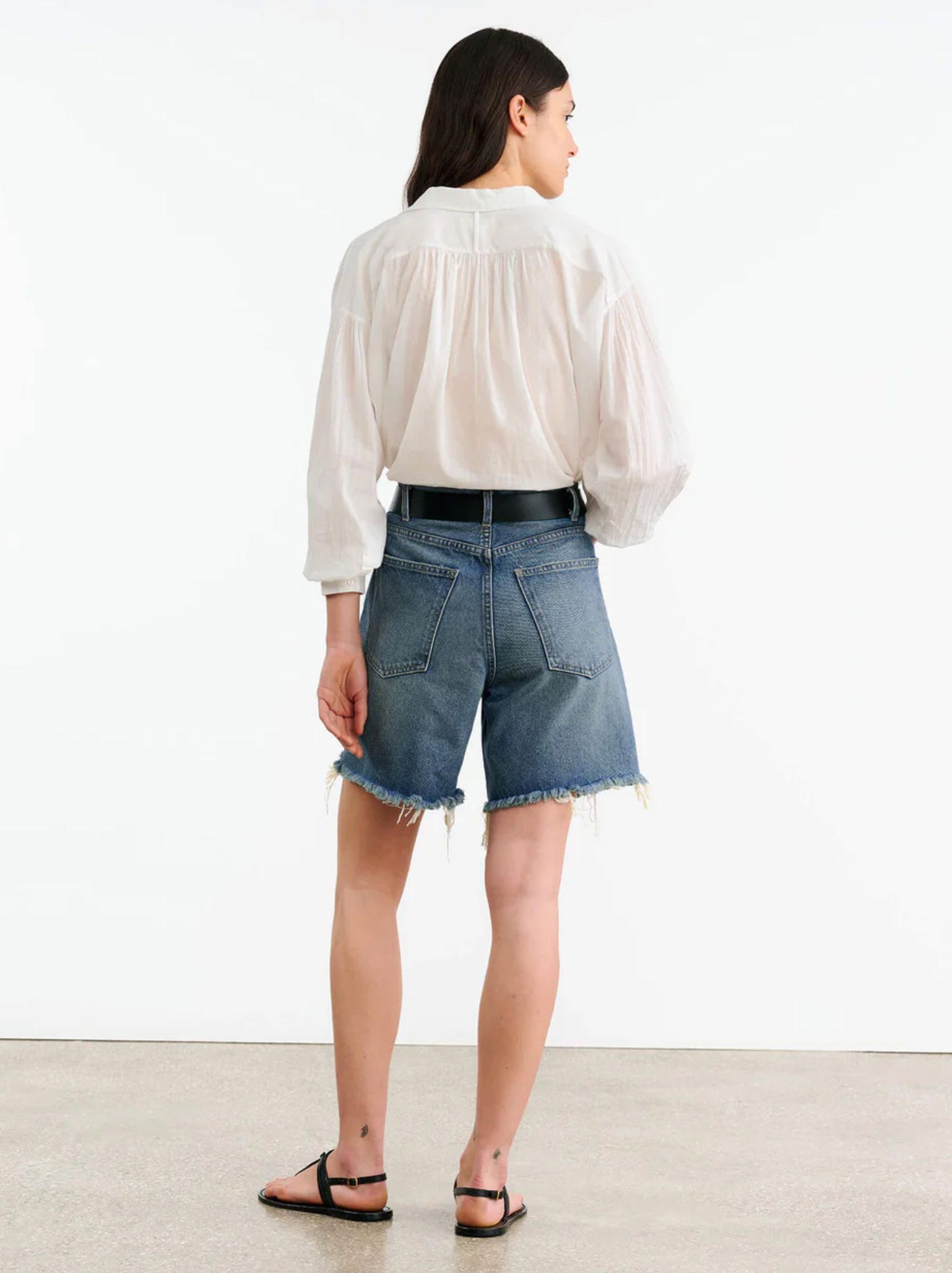 Russel Denim Shorts-Clothing-Nili Lotan-Summer Wash-24-Mercantile Portland