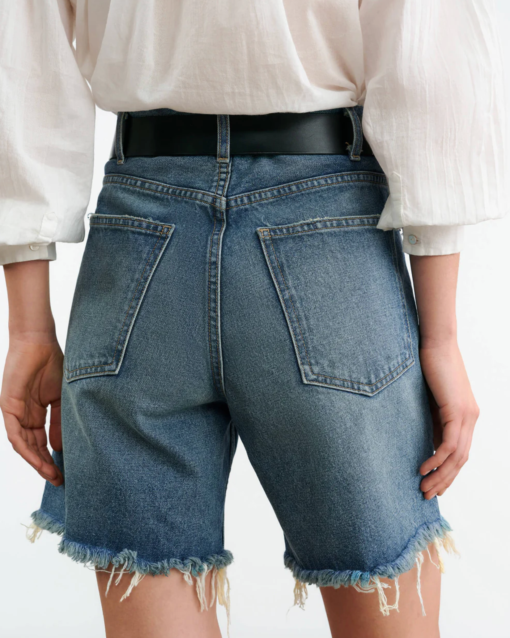 Russel Denim Shorts-Clothing-Nili Lotan-Summer Wash-24-Mercantile Portland