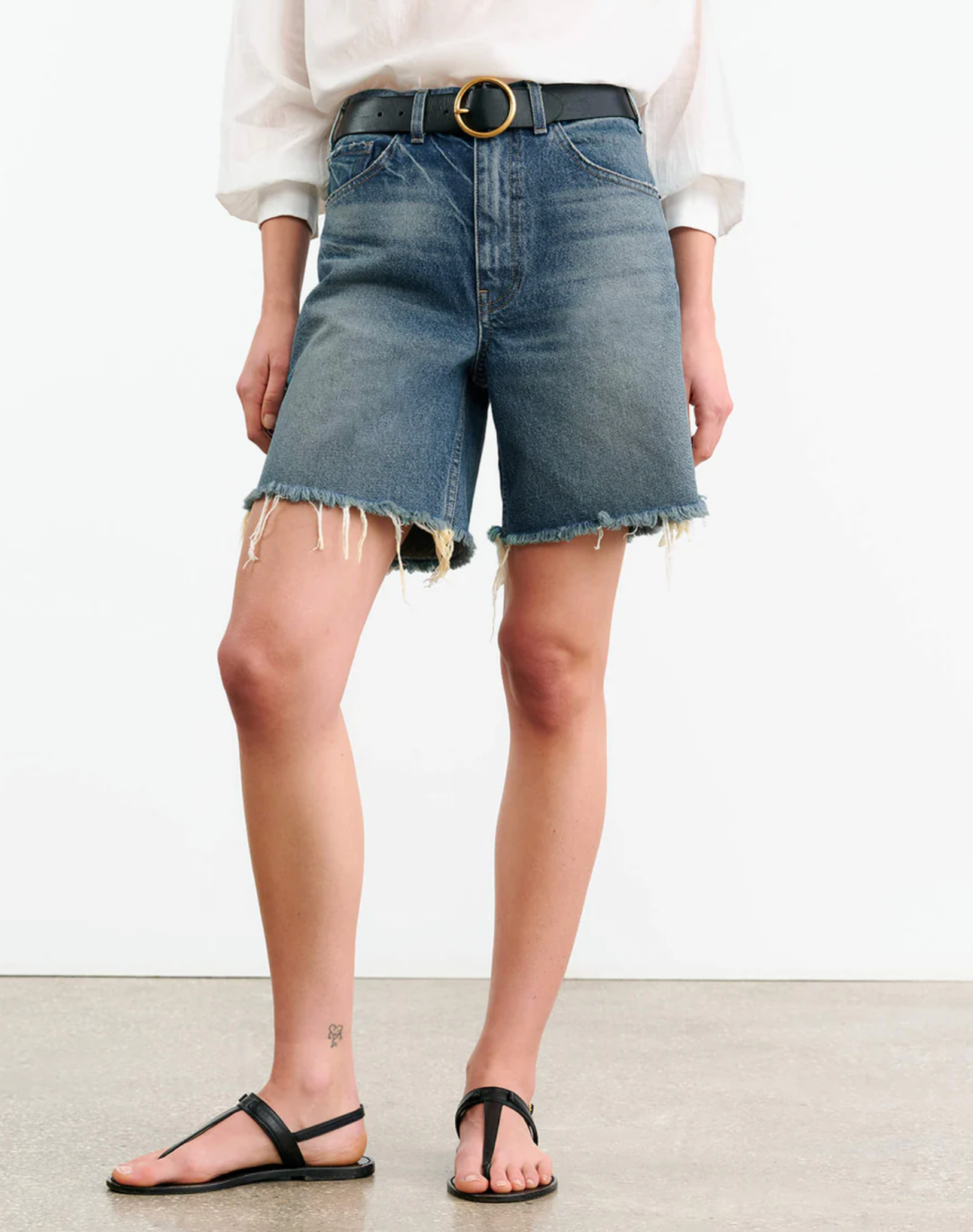 Russel Denim Shorts-Clothing-Nili Lotan-Summer Wash-24-Mercantile Portland