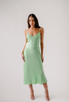 Sablyn Taylor Silk V-Neck Bias Dress-Clothing-SABLYN-LIM-XS-Mercantile Portland