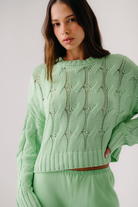 Sablyn Tristan Crewneck Cable Pullover-Clothing-SABLYN-LIM-XS-Mercantile Portland