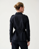 Safari Jacket in Navy Tropical Wool-Jackets-Mashburn-Navy-XS-Mercantile Portland