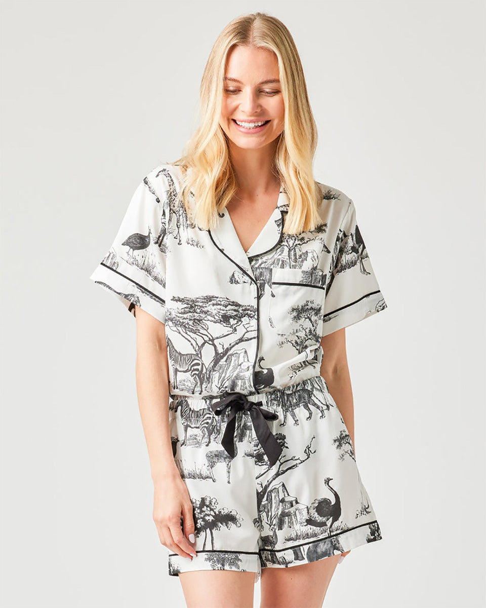 Safari Toile Pajama Set-Sleepwear-Katie Kime-XS-Mercantile Portland