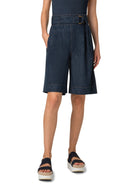 Sailor Fioretta Bermuda Short-Clothing-Akris Punto-Navy Denim-2-Mercantile Portland