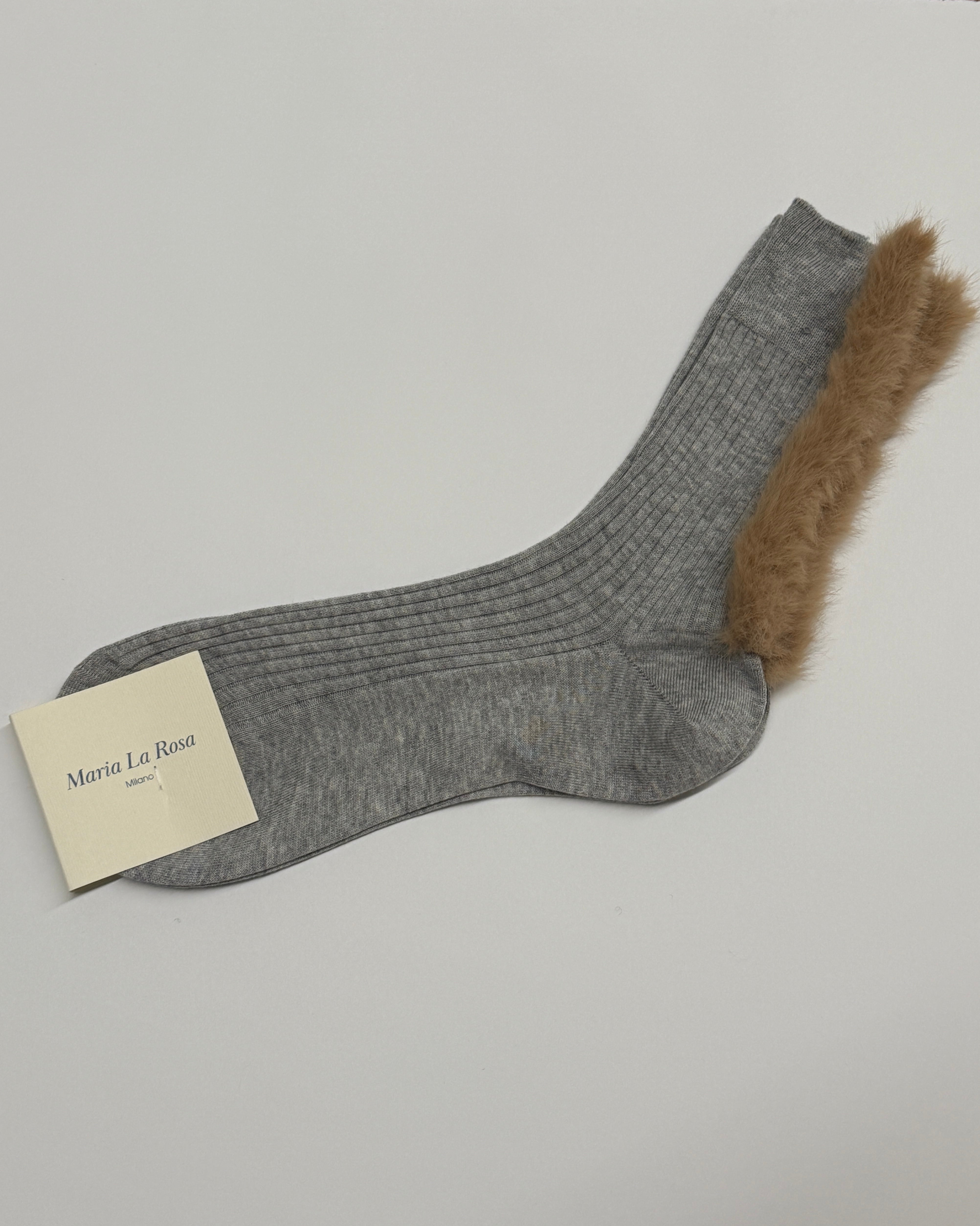 Saint Moritz Fur Socks-Socks-Maria La Rosa-OS-Perla-Mercantile Portland