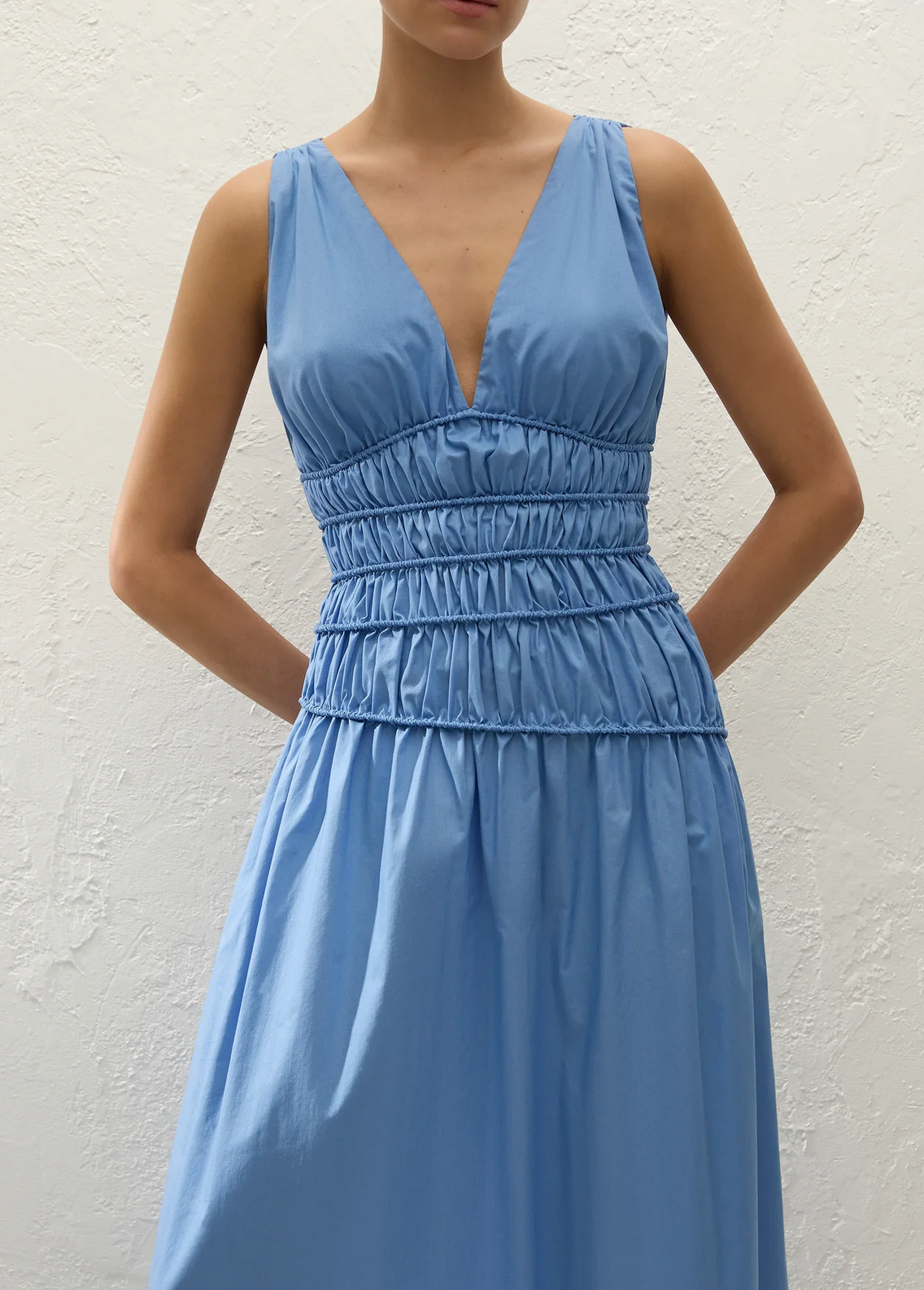 Saja Maxi Dress in Venice Blue-Dresses-FAITHFULL-Venice Blue-2-Mercantile Portland