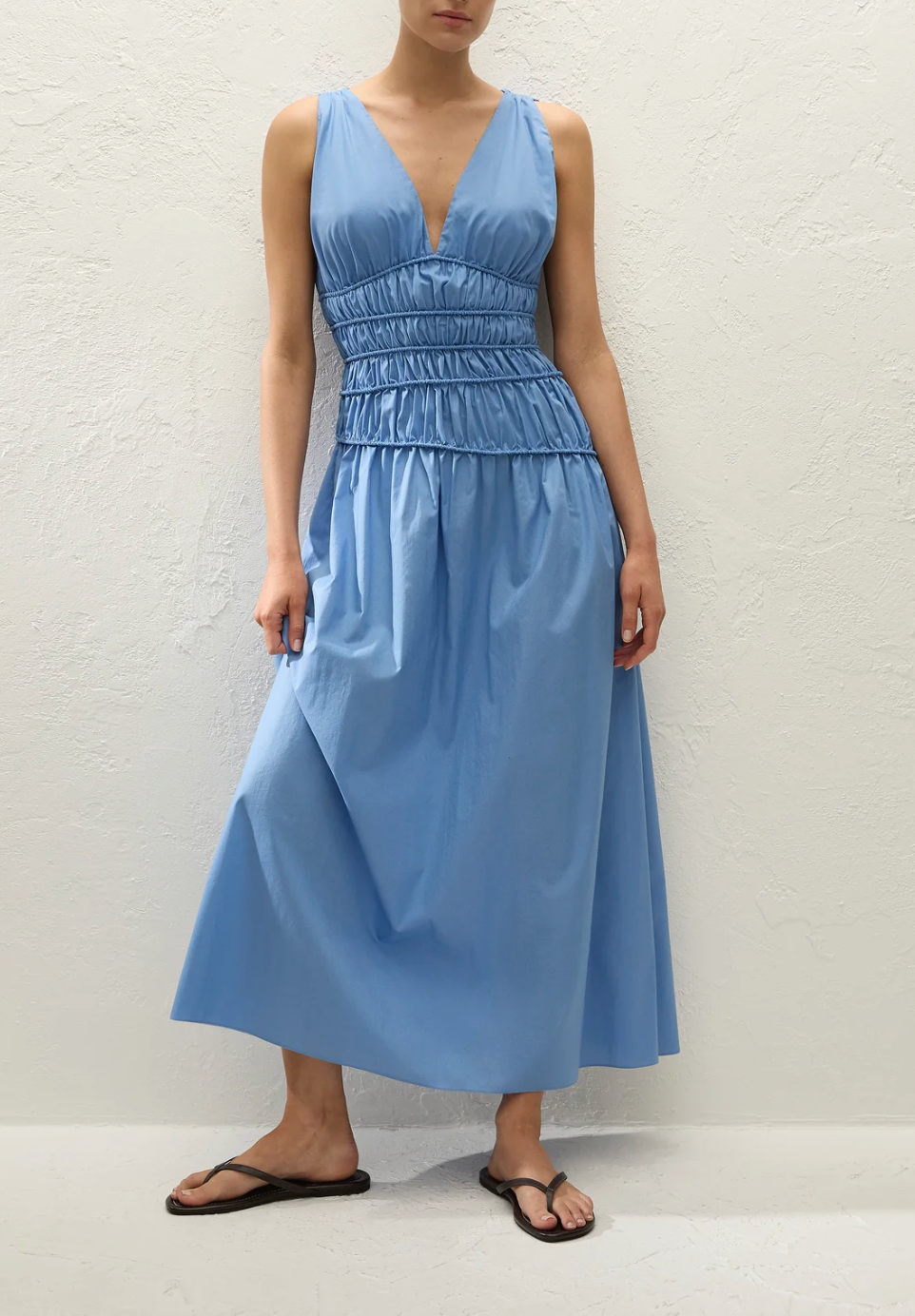 Saja Maxi Dress in Venice Blue-Dresses-FAITHFULL-Venice Blue-2-Mercantile Portland