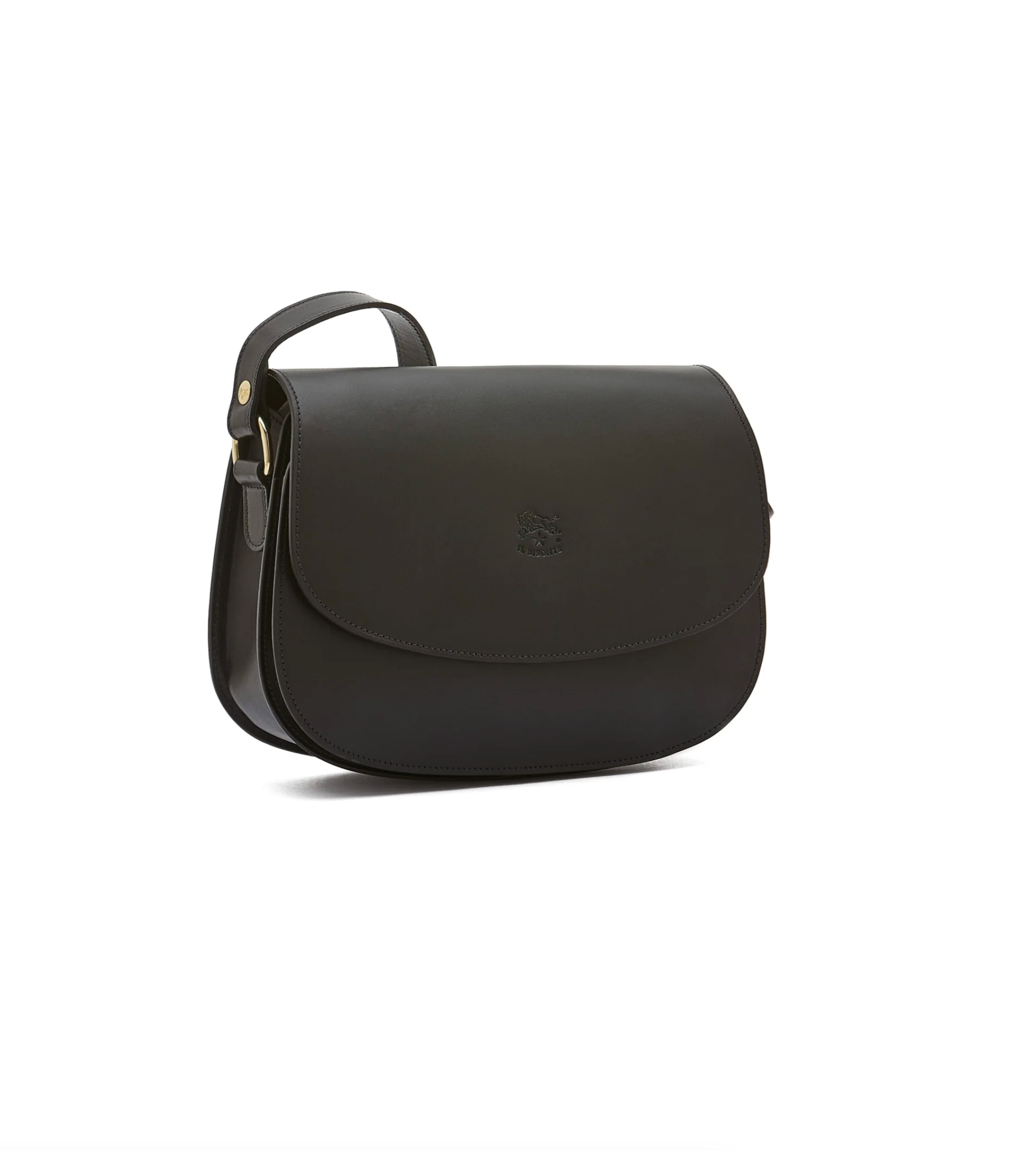 Salina Leather Crossbody Bag-Accessories-IL BISONTE-Black-OS-Mercantile Portland