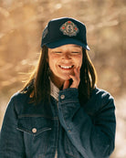 Sally Sells Seashells Trucker Hat-Hats-Freya-Navy-OS-Mercantile Portland