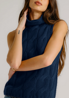 Salvia Cable Turtleneck in Midnight-Staging-Sablyn-Midnight-XS-Mercantile Portland