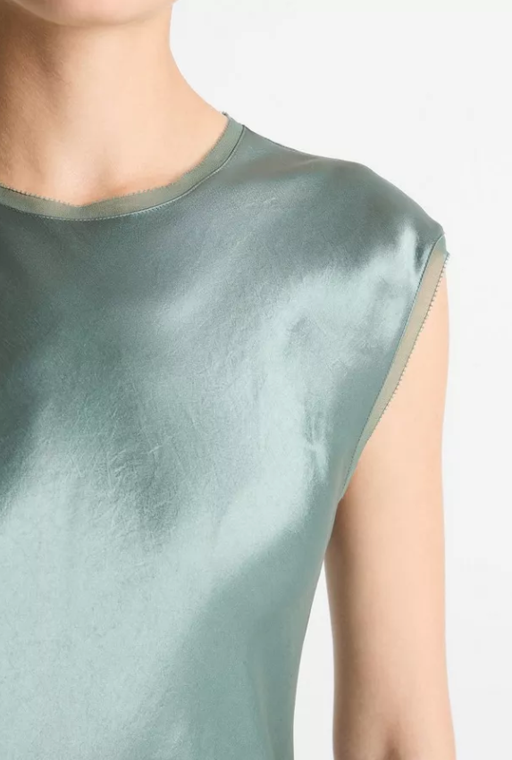Satin Cap-Sleeve Slip Dress-Clothing-Vince-Deep Patina-XXS-Mercantile Portland