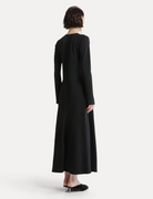 Satin Dress with Jewel Flower-Dresses-Forte Forte-Black-0-Mercantile Portland