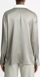 Satin Rugby Shirt-Clothing-Vince-Smoke Moss-XXS-Mercantile Portland