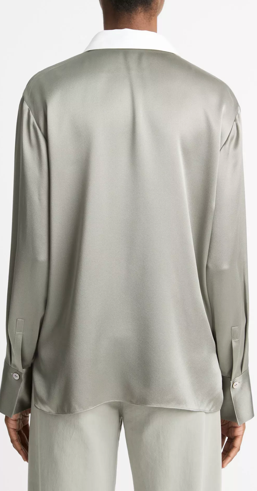 Satin Rugby Shirt-Clothing-Vince-Smoke Moss-XXS-Mercantile Portland