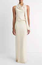 Satin Scarf Top-Tops-Vince-Bone-XS-Mercantile Portland