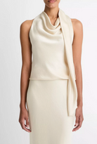 Satin Scarf Top-Tops-Vince-Bone-XS-Mercantile Portland