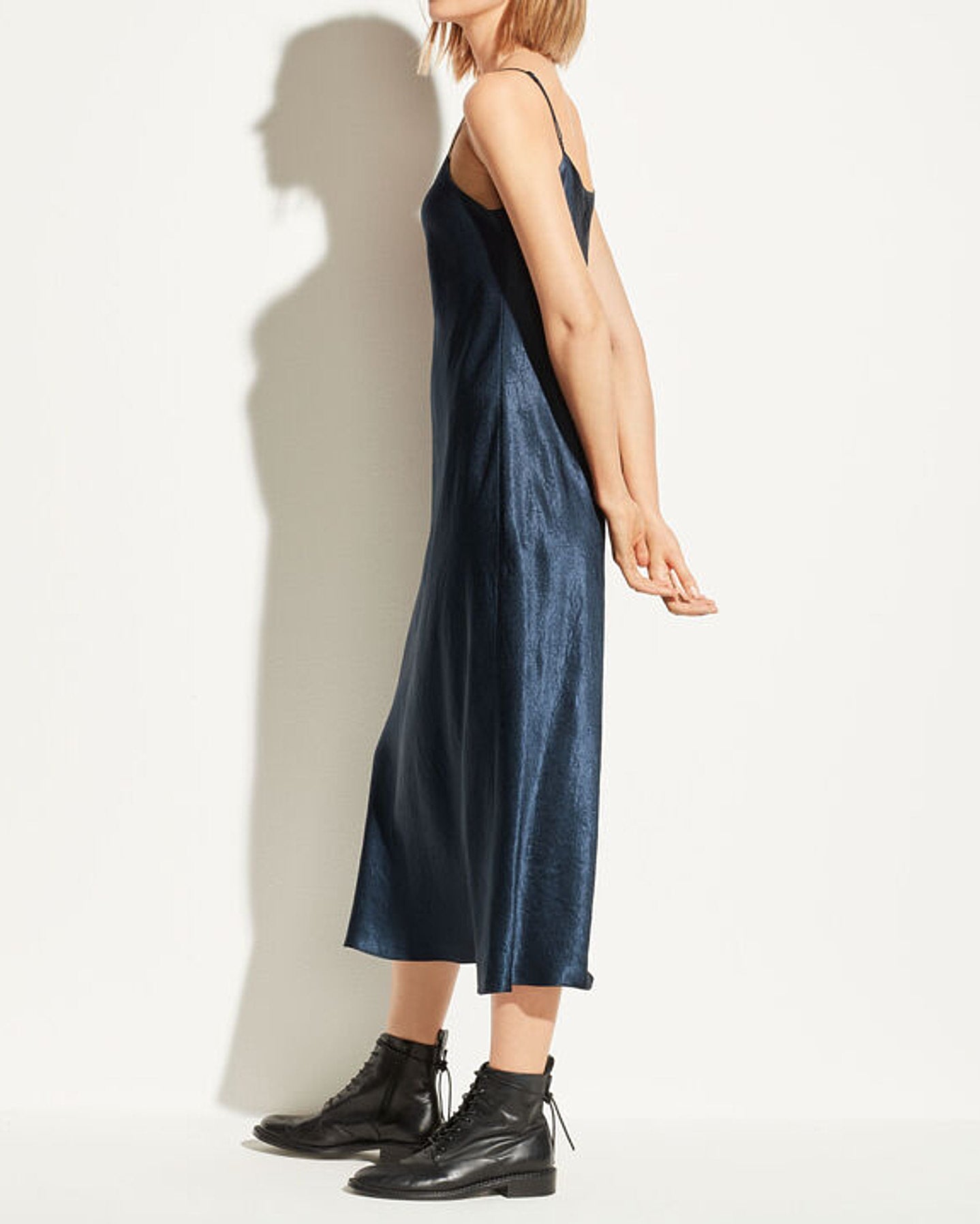 Satin Slip Dress-Clothing-Vince-Coastal Blue-XS-Mercantile Portland