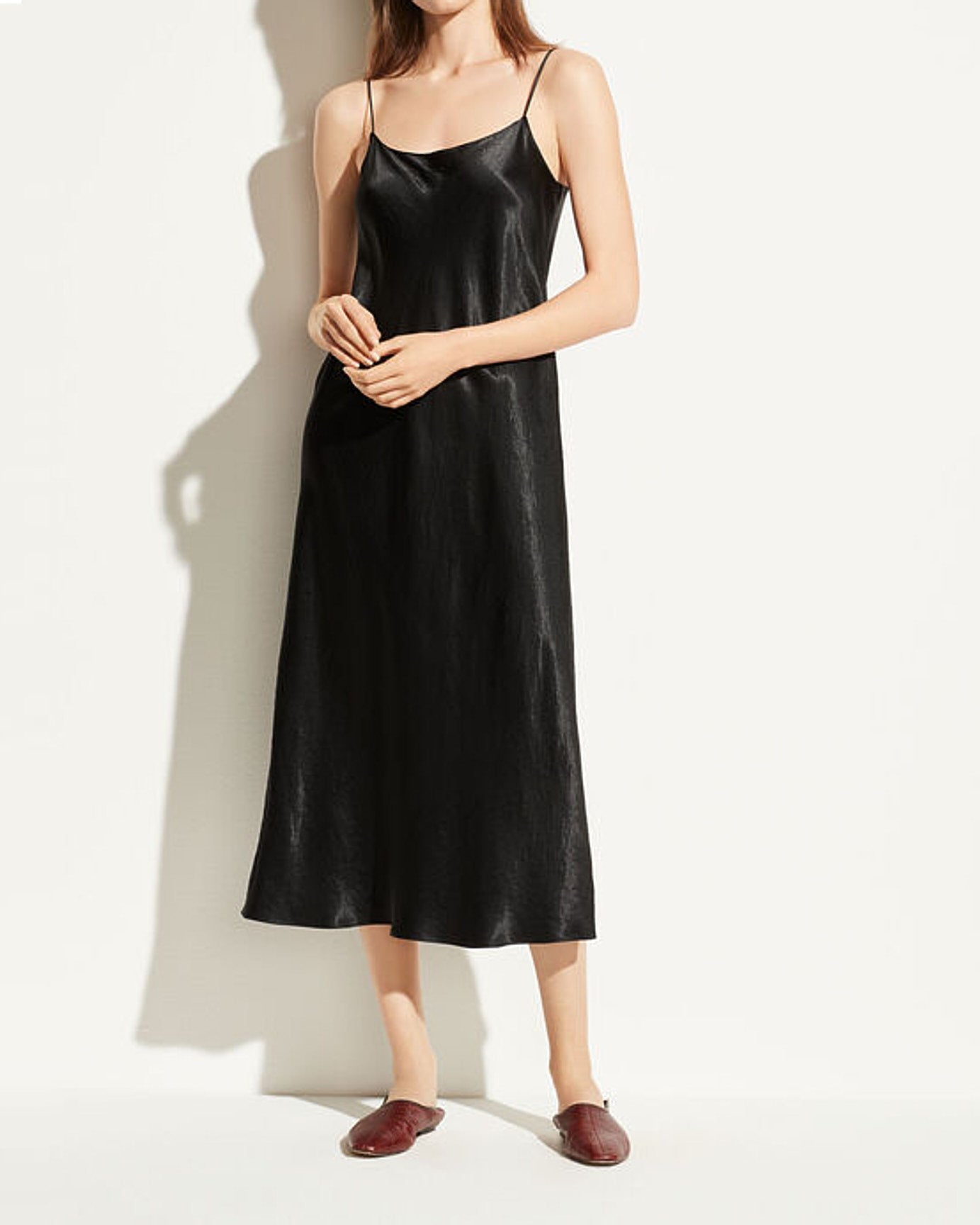 Satin Slip Dress-Clothing-Vince-Black-XS-Mercantile Portland