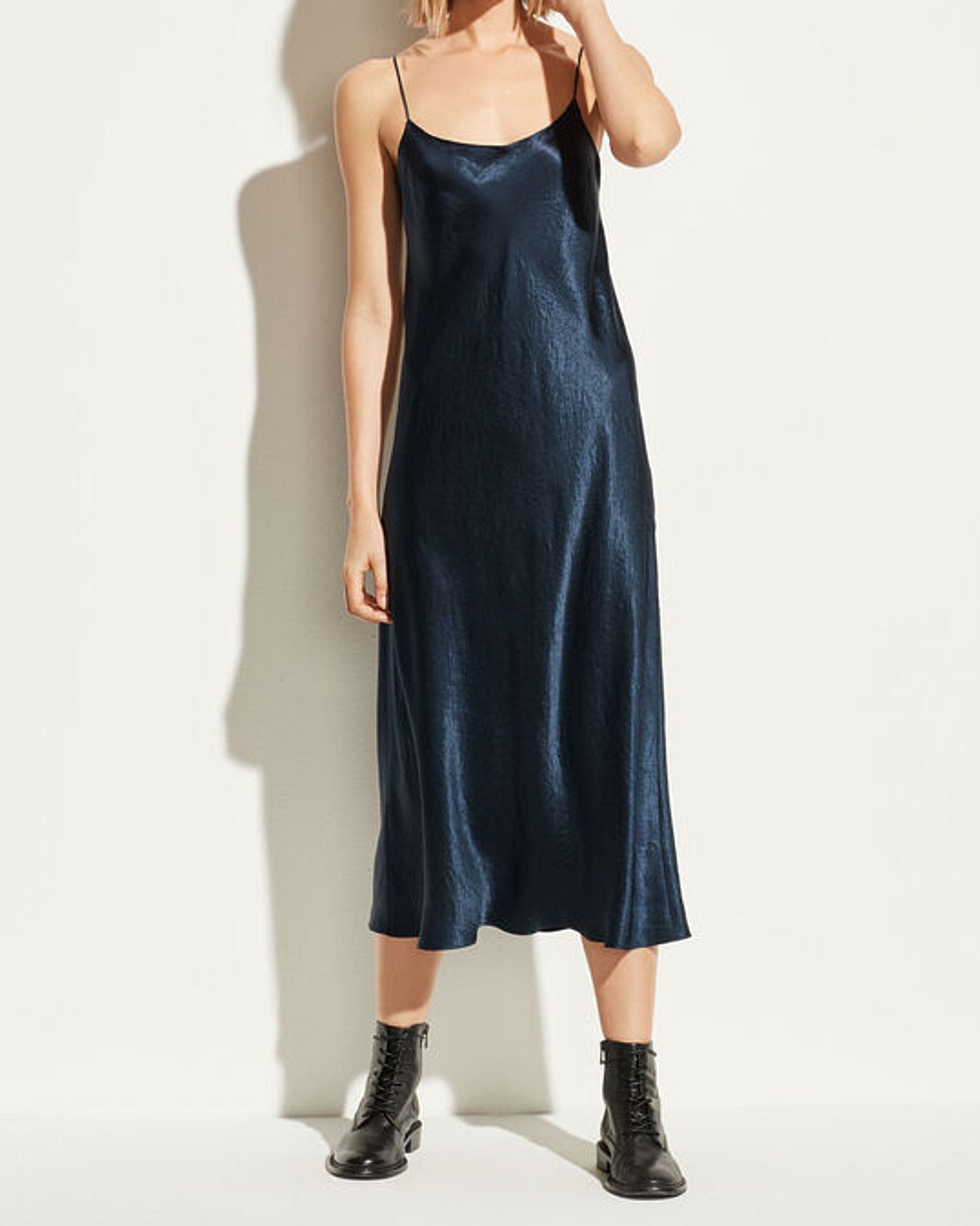 Satin Slip Dress-Clothing-Vince-Coastal Blue-XS-Mercantile Portland