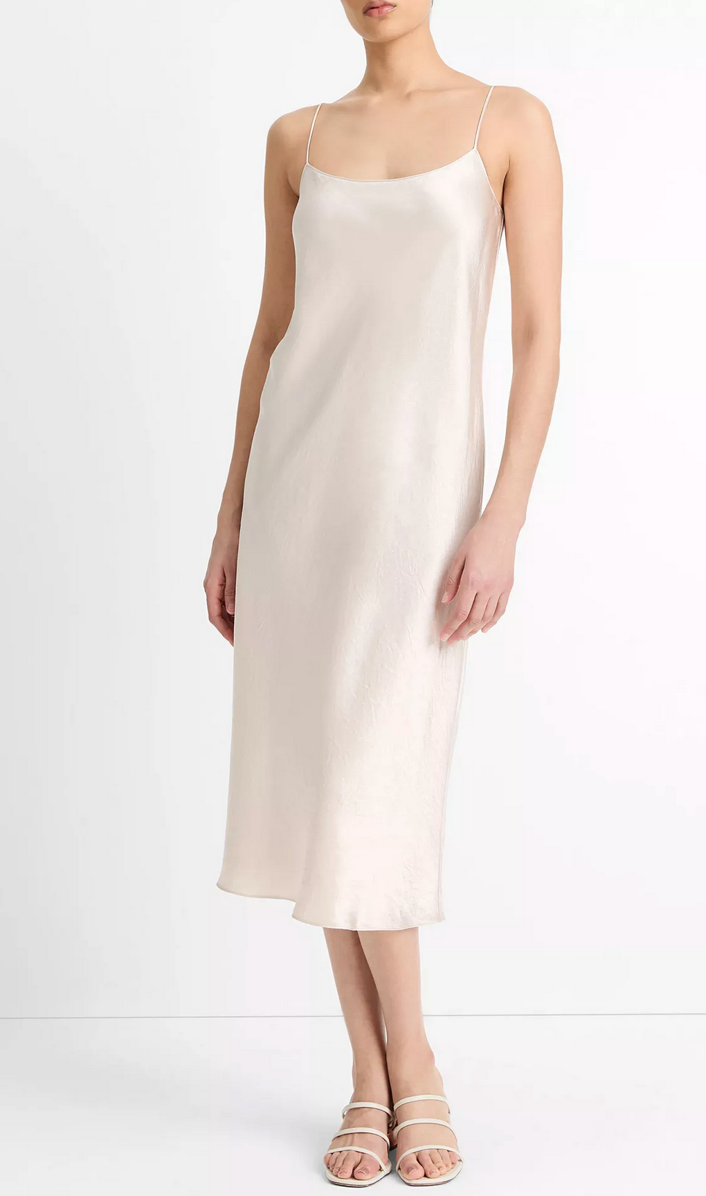 Satin Slip Dress-Dresses-Vince-Champagne-M-Mercantile Portland