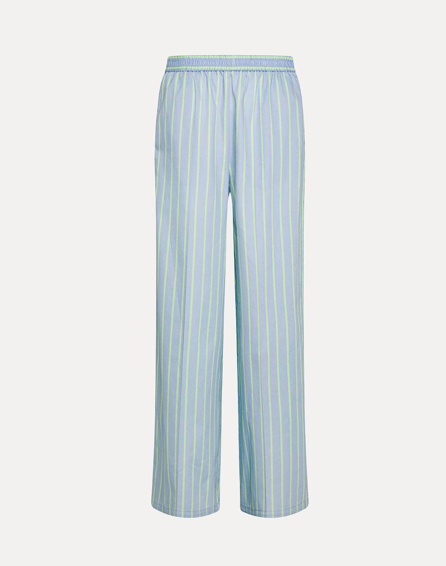 Satin Stripe Wide Leg Pant-Clothing-Forte Forte-Nuage-0-Mercantile Portland