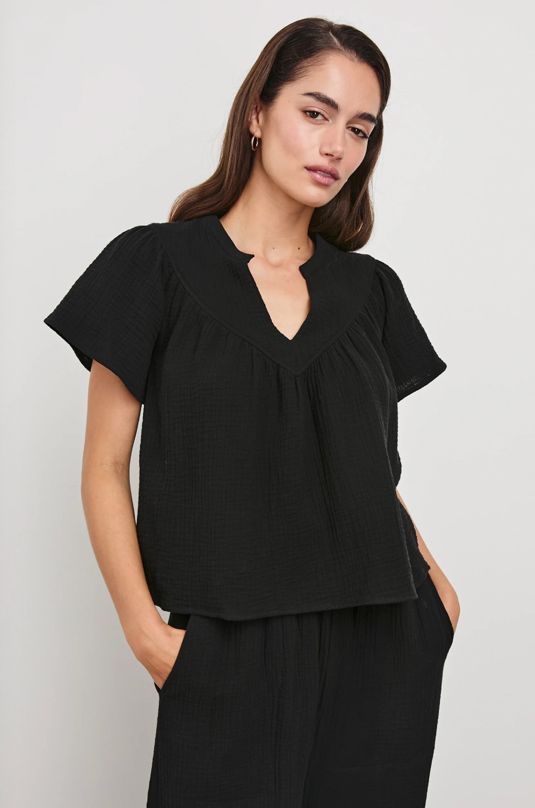 Sayer Shirt-Clothing-Rails-Black-XS-Mercantile Portland