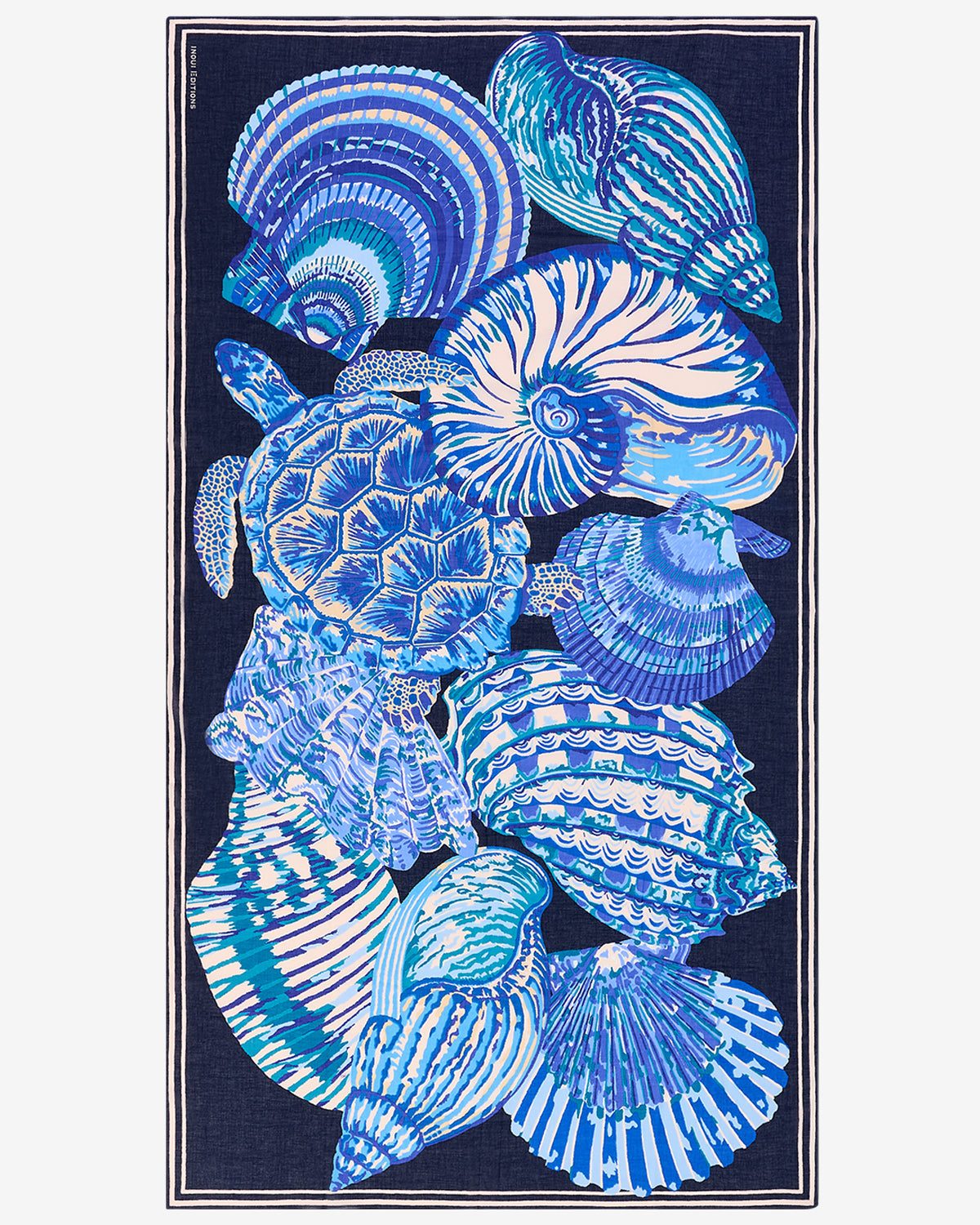 Scarf 100 - Galapagos - Blue-Scarves-Inoui Editions-OS-Mercantile Portland