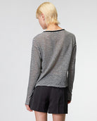 Scollo Barca Riga Pullover-Tops-Roberto Collina-Ecru/Black-XS-Mercantile Portland